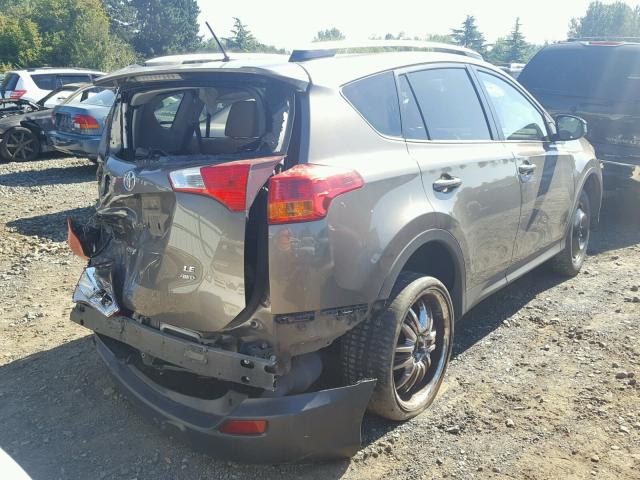 JTMBFREV8DD008975 - 2013 TOYOTA RAV4 LE BROWN photo 4