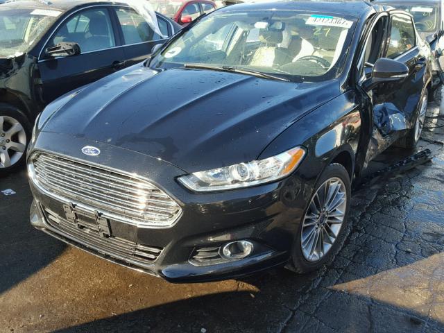 3FA6P0HD6ER141214 - 2014 FORD FUSION SE BLACK photo 2