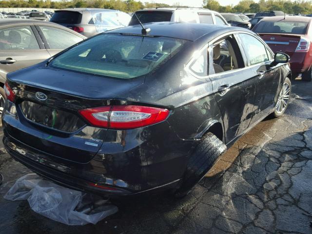 3FA6P0HD6ER141214 - 2014 FORD FUSION SE BLACK photo 4