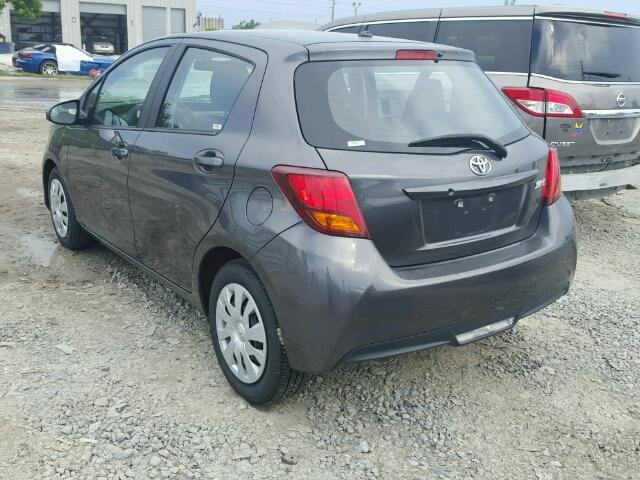 VNKKTUD37FA045507 - 2015 TOYOTA YARIS GRAY photo 3