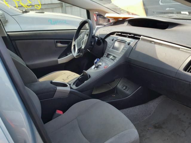 JTDKN3DP3C3029465 - 2012 TOYOTA PRIUS PLUG TURQUOISE photo 5