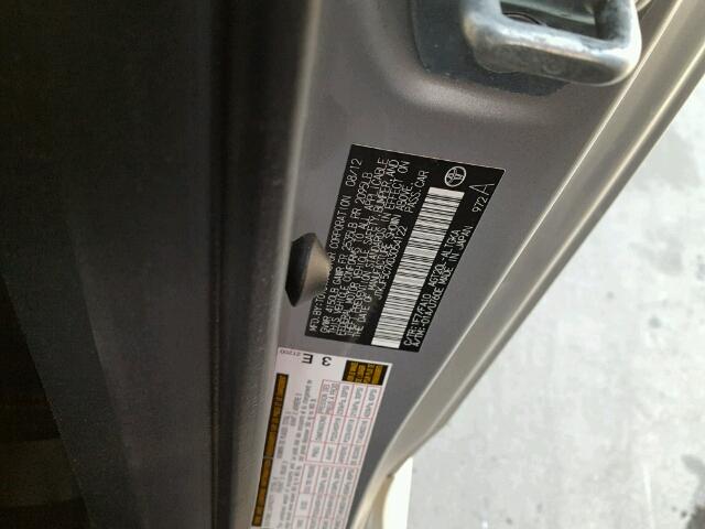 JTKJF5C7XD3054122 - 2013 TOYOTA SCION TC 银色 照片 10