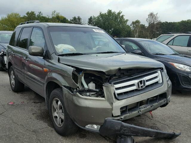 5FNYF18536B010099 - 2006 HONDA PILOT GREEN photo 1