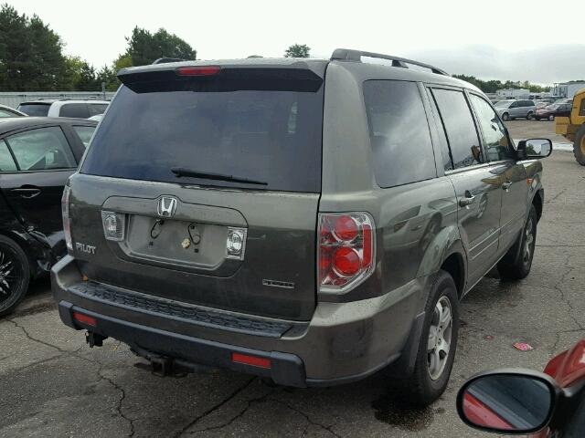 5FNYF18536B010099 - 2006 HONDA PILOT GREEN photo 4