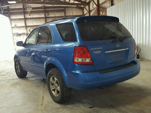 KNDJC733055393809 - 2005 KIA SORENTO EX BLUE photo 3