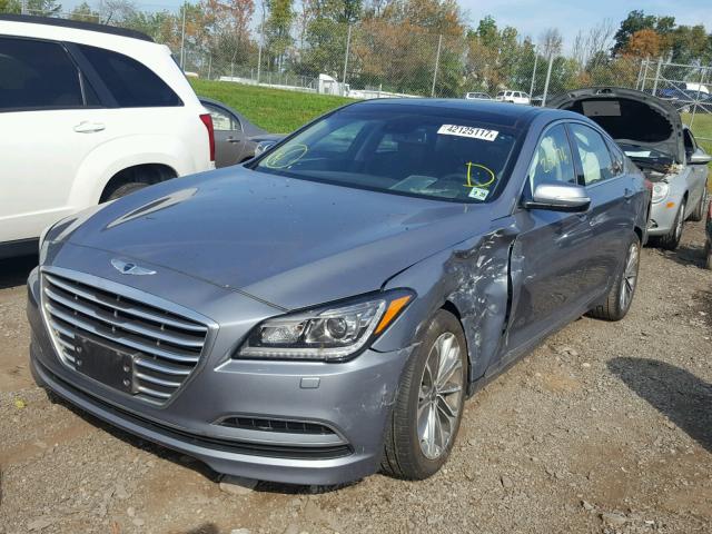 KMHGN4JE0FU100078 - 2015 HYUNDAI GENESIS 3. GRAY photo 2