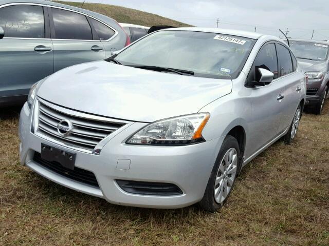 1N4AB7AP1DN910306 - 2013 NISSAN SENTRA S SILVER photo 2