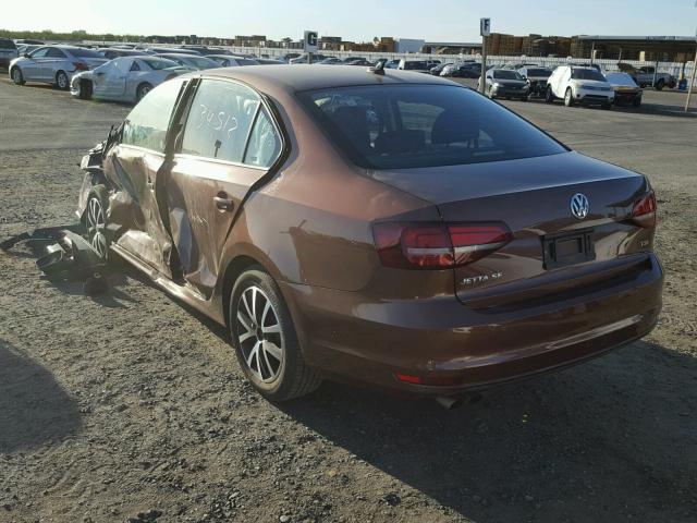 3VWD67AJ2GM369236 - 2016 VOLKSWAGEN JETTA BROWN photo 3