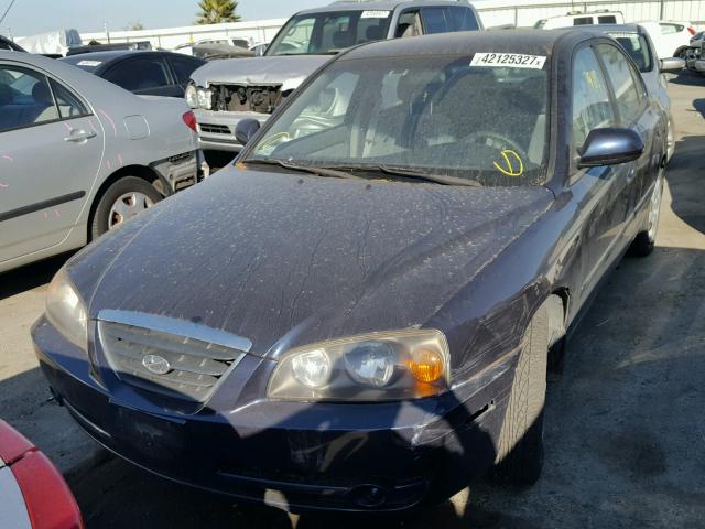 KMHDN46D55U190362 - 2005 HYUNDAI ELANTRA GL BLUE photo 2