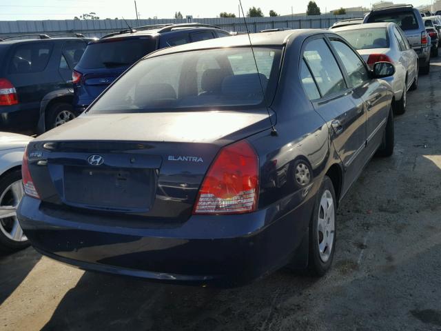 KMHDN46D55U190362 - 2005 HYUNDAI ELANTRA GL BLUE photo 4