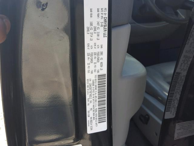 1D8HD58T79F706512 - 2009 DODGE DURANGO LI BLACK photo 10