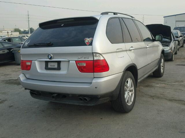 5UXFB53524LV05534 - 2004 BMW X5 4.4I SILVER photo 4