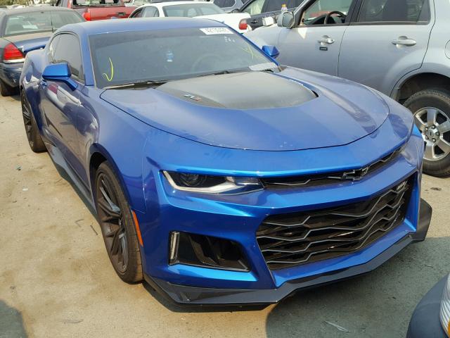 1G1FK1R69J0134582 - 2018 CHEVROLET CAMARO ZL1 BLUE photo 1