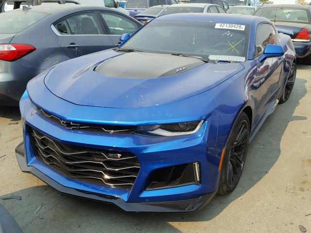 1G1FK1R69J0134582 - 2018 CHEVROLET CAMARO ZL1 BLUE photo 2