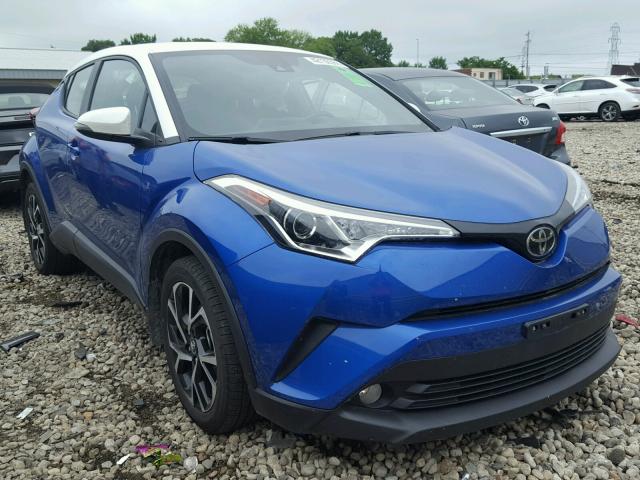 NMTKHMBX0JR045696 - 2018 TOYOTA C-HR XLE BLUE photo 1