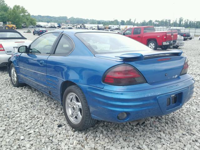 1G2NE12E5XM857024 - 1999 PONTIAC GRAND AM S 蓝色 照片 3