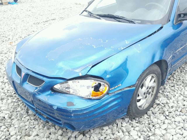 1G2NE12E5XM857024 - 1999 PONTIAC GRAND AM S 蓝色 照片 9