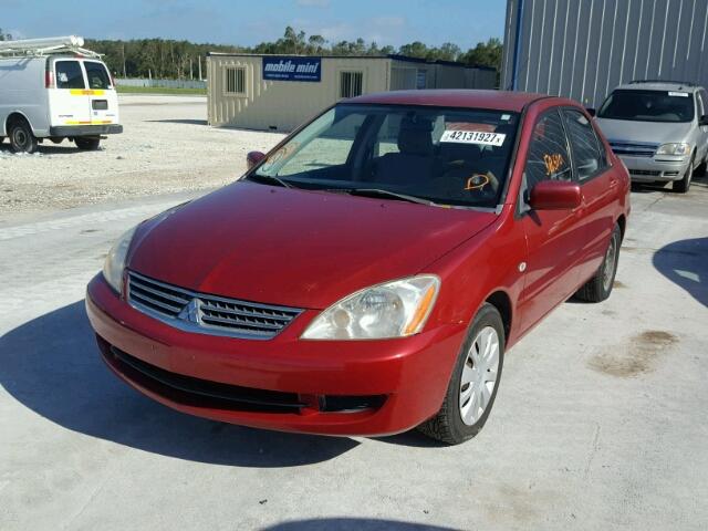 JA3AJ26E66U062289 - 2006 MITSUBISHI LANCER ES RED photo 2