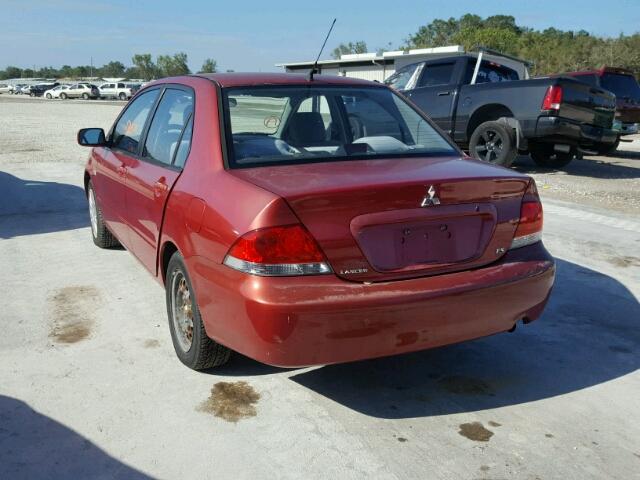 JA3AJ26E66U062289 - 2006 MITSUBISHI LANCER ES RED photo 3