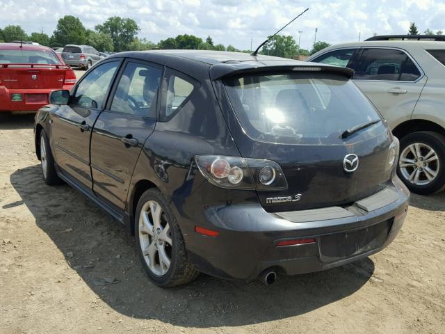 JM1BK343571662704 - 2007 MAZDA 3 HATCHBAC BLACK photo 3