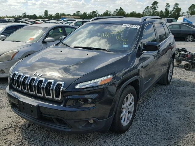 1C4PJLCS1EW186730 - 2014 JEEP CHEROKEE BLACK photo 2