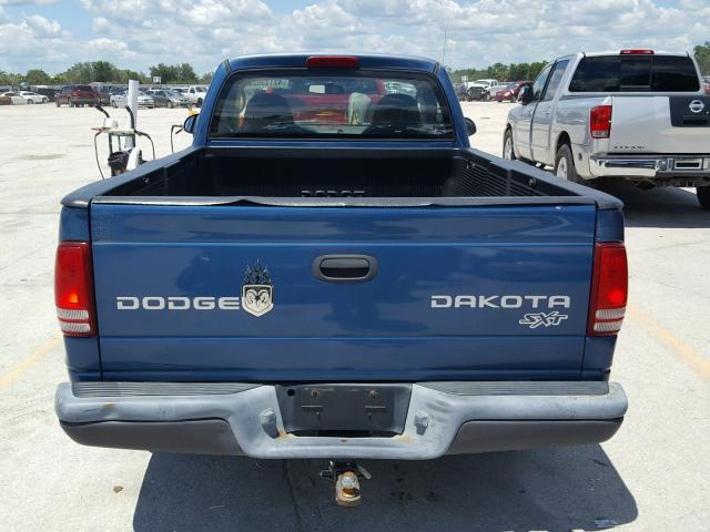 1D7FL16X63S101800 - 2003 DODGE DAKOTA SXT BLUE photo 6