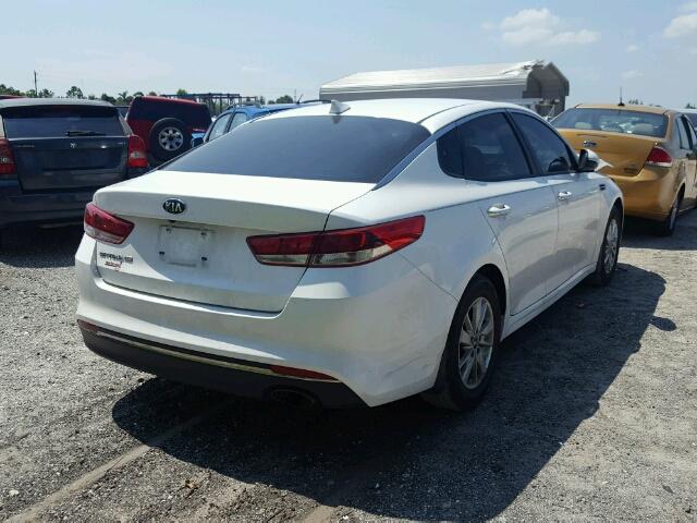 KNAGT4L37G5103199 - 2016 KIA OPTIMA WHITE photo 4