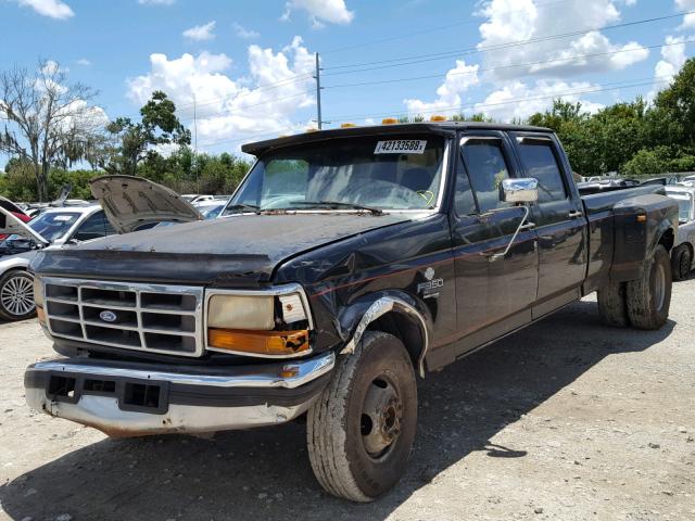 1FTJW35F0VEA99480 - 1997 FORD F350 BLACK photo 2