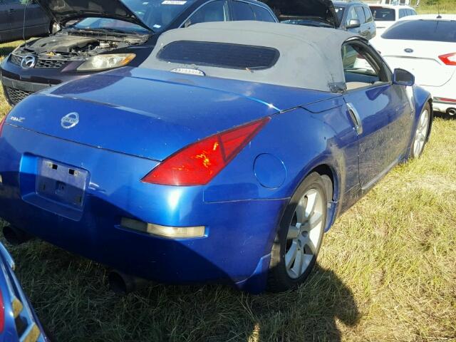 JN1AZ36A04T010188 - 2004 NISSAN 350Z BLUE photo 4