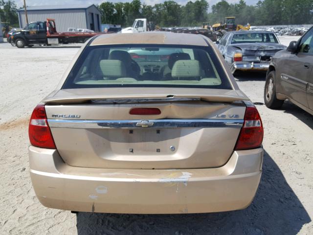 1G1ZT52895F314662 - 2005 CHEVROLET MALIBU LS 金色 照片 9