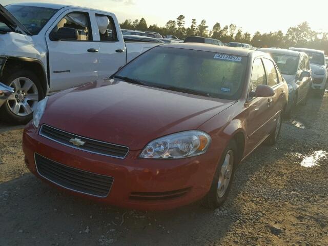 2G1WT55KX79212874 - 2007 CHEVROLET IMPALA RED photo 2