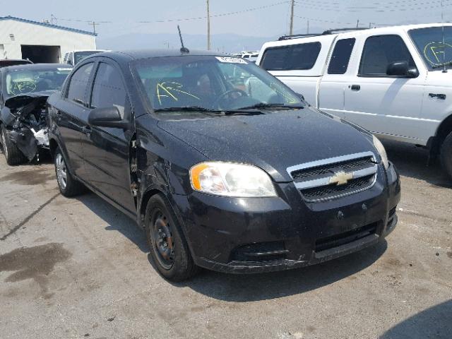 KL1TD56E59B363159 - 2009 CHEVROLET AVEO LS BLACK photo 1