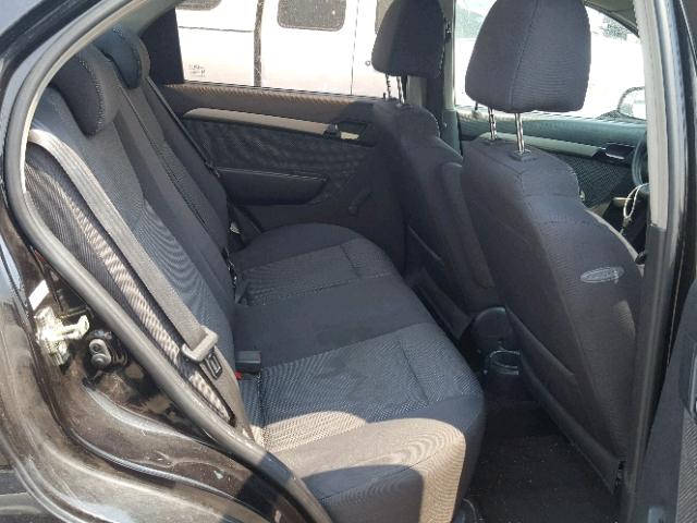 KL1TD56E59B363159 - 2009 CHEVROLET AVEO LS BLACK photo 6