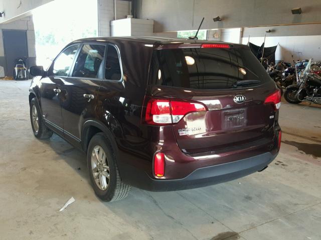 5XYKTCA6XFG637761 - 2015 KIA SORENTO LX RED photo 3