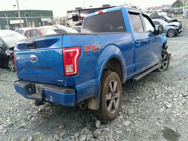 1FTFW1EF8GFA02310 - 2016 FORD F150 SUPER BLUE photo 4