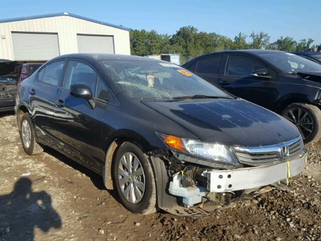 19XFB2F5XCE391639 - 2012 HONDA CIVIC BLACK photo 1