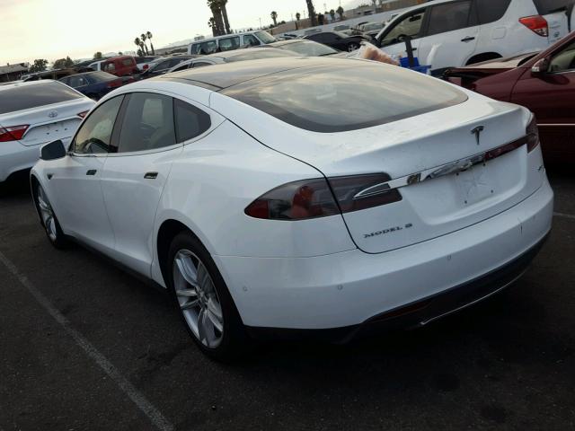 5YJSA1H20FF089838 - 2015 TESLA MODEL S 85 WHITE photo 3