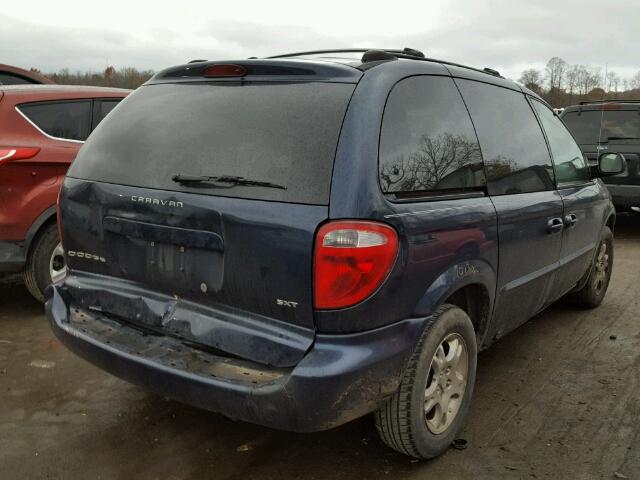 1D4GP45R74B532402 - 2004 DODGE CARAVAN SX BLUE photo 4