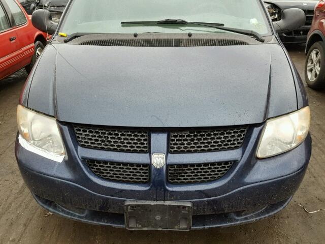 1D4GP45R74B532402 - 2004 DODGE CARAVAN SX BLUE photo 7