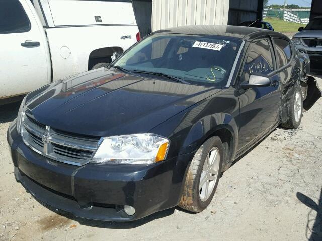 1B3LC56K48N650458 - 2008 DODGE AVENGER BLACK photo 2