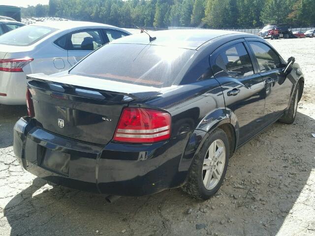 1B3LC56K48N650458 - 2008 DODGE AVENGER BLACK photo 4