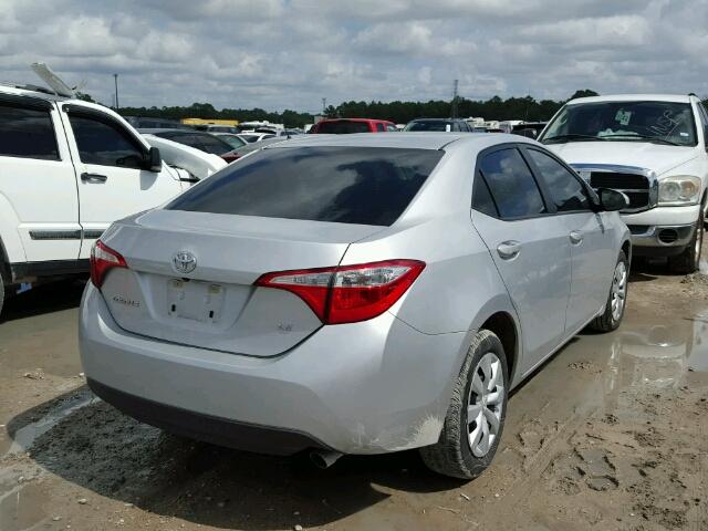 5YFBURHE3GP561181 - 2016 TOYOTA COROLLA L SILVER photo 4