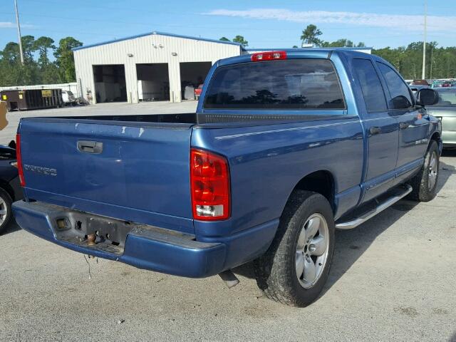 1D7HA18N24S585251 - 2004 DODGE RAM 1500 S BLUE photo 4