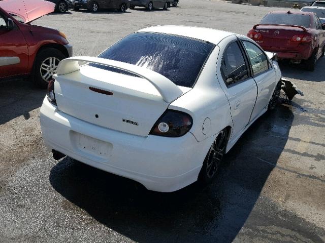 1B3ES66S14D616690 - 2004 DODGE NEON SRT-4 WHITE photo 4