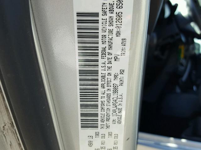 1C4AJWAG4CL198097 - 2012 JEEP WRANGLER S SILVER photo 10