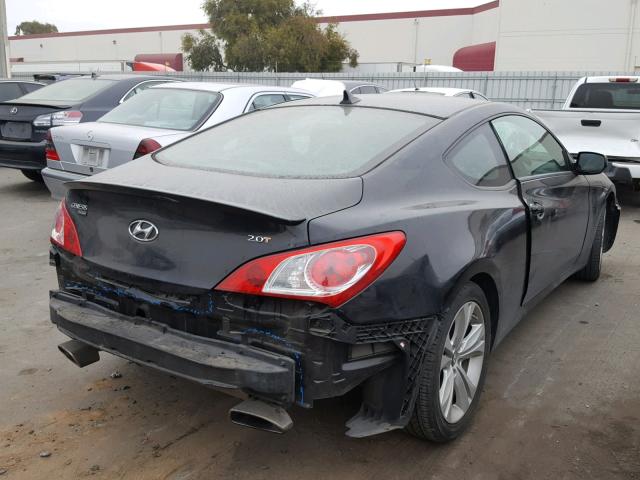 KMHHT6KDXBU063207 - 2011 HYUNDAI GENESIS CO BLACK photo 4