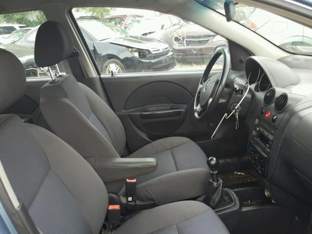 KL1TD66618B081694 - 2008 CHEVROLET AVEO BASE Niebieski zdjęcie 5