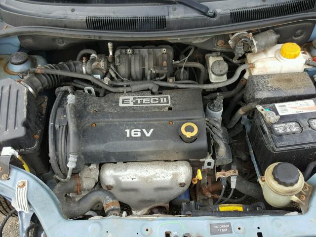 KL1TD66618B081694 - 2008 CHEVROLET AVEO BASE Niebieski zdjęcie 7