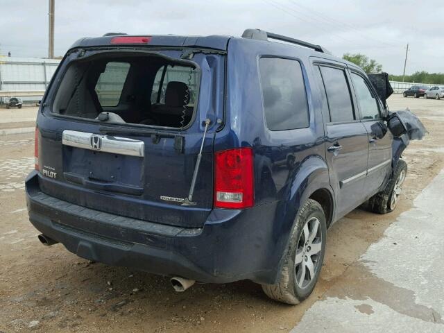 5FNYF3H92DB005858 - 2013 HONDA PILOT TOUR BLUE photo 4