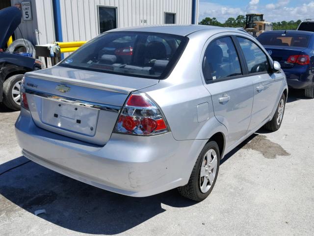 KL1TD5DE9BB144553 - 2011 CHEVROLET AVEO LS SILVER photo 4